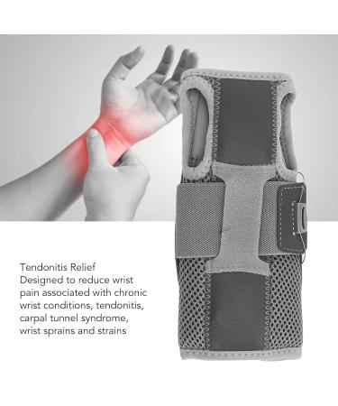 Carpal Tunnel Wrist Brace for Tendinitis & Arthritis Relief - Adjustable Night Support with Aluminum Splints (Grey) - Buy Now - Buy Online on GoSupps.com