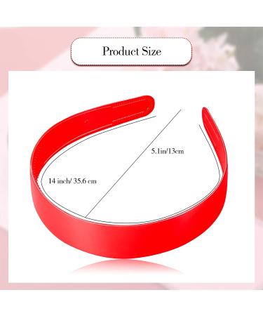 3 Pack 1 Inch Wide Non-Slip Plastic Headbands for Women and Girls - Black, White, Red - Buy Online on GoSupps.com