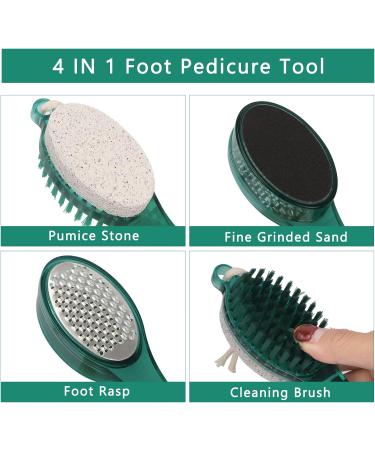 Unaone 4 in 1 Foot File Pedicure Kit - Callus Remover & Manicure Tool for Home Foot Care - Green - Buy Online on GoSupps.com