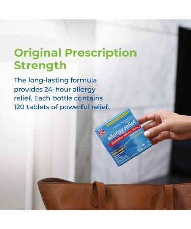 Rite Aid 24 Hour Loratadine 10mg Allergy Relief Tablets - 120 Count | Non-Drowsy Allergy Medicine - Buy Online on GoSupps.com