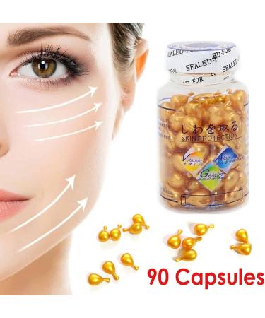 Anti Aging Moisturizing Serum Vitamin E Facial Serum Capsules Neck Firming Moisturizer Anti Wrinkle Anti Aging For Face Skin Repair - Buy Online on GoSupps.com