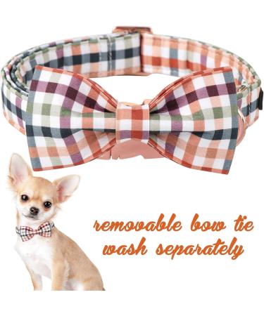 Unique Style Paws Fly Dog Collar - Comfortable Cotton Collar for Girls | XL (16-26in) | Colorful Grille Design - Buy Online on GoSupps.com