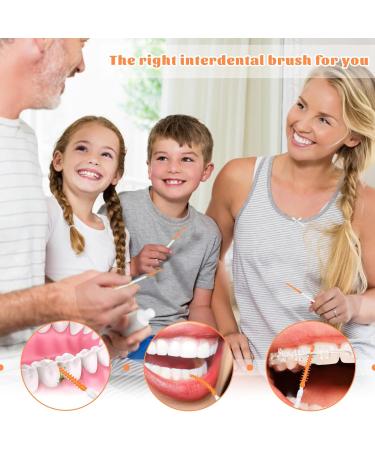 200 Pieces Silicone Interdental Brushes - Soft Dental Brushes with Box | Portable Dual-House Floss Sticks for Effective Tooth Cleaning (Orange) - Buy Online on GoSupps.com