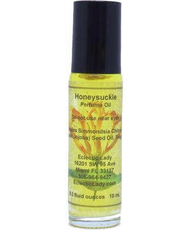 Eclectic Lady Honeysuckle Perfume Oil 0.3 Oz Portable Roll-On Fragrance with Long-Lasting Scent Delightful Essential Oils and Jojoba Oil For Daily Use 0.3 Fl Oz (Pack of 1)