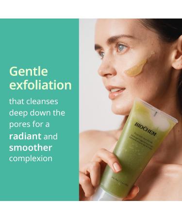 BIOCHEM Fruit Gel Face Scrub Gentle Face Exfoliator Deep Clean Facial Scrub for black head remover for face Exfoliating Smooth Hydrated Daily Facial Scrub for All Skin Types (7.1 fl oz / 200 g) - Buy Online on GoSupps.com