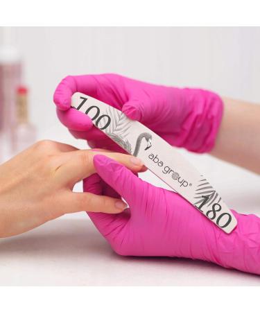 ABA Group Flamingo Set of 100 Nail Files 150/180 - Professional Nail Files - Crescent Moon - Foil Accessories for Additional and Gel Nails - Disposable Files for a Beauty Salon - Nail Dart Set - Buy Online on GoSupps.com