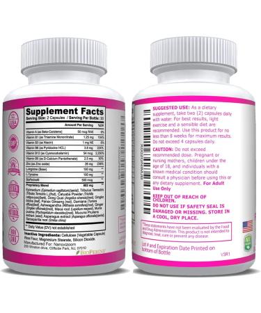 Female Immunity Wellness Enhancement Supplement Pills - Mood & Energy Booster for Vitality, Performance, Stamina, and Passion Drive - PMS & Menopause Relief - Hormone Balance - Made in USA - Buy Online on GoSupps.com