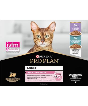 PRO PLAN Adult Delicate Digestion Turkey Fish Sauce 10x85g - Buy Online on GoSupps.com