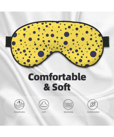 Blue Spots Print Sleep Eye Mask | Soft Blindfold with Elastic Strap for Travel & Night Sleeping - Buy Online on GoSupps.com