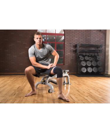Pro-Tec Athletics 3D Flat Premium Knee Sleeve - Black/Blue - Medium - Buy Online on GoSupps.com