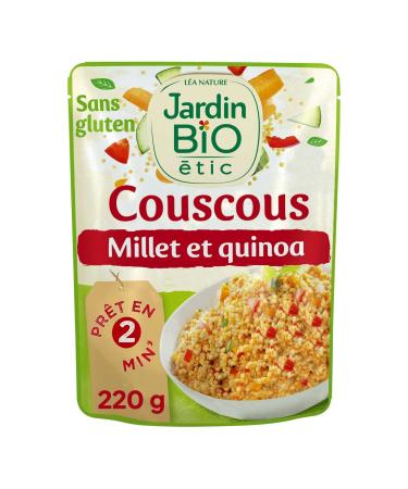 Jardin BiO tic - Gluten-free Millet and Quinoa vegetable couscous - 220 g - Pack of 6