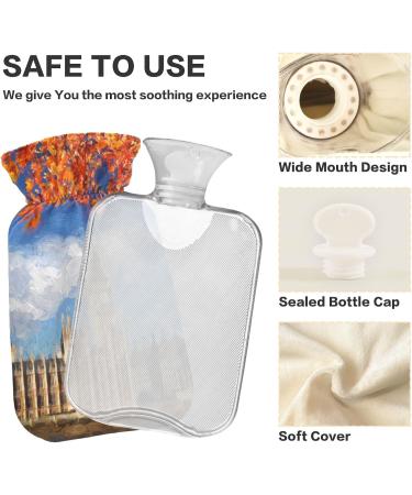 Buy Naanle Maple Big Ben 2L Transparent Hot Water Bottle - Large Heat & Cold Therapy for Pain Relief | Ideal for Bed & Hand/Foot Comfort - Buy Online on GoSupps.com
