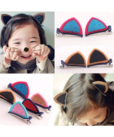 FRCOLOR 10pcs Cute Cat Ear Hair Clips - Adorable Alligator Clip Hairpins for Kids & Toddlers | Perfect Gifts for Girls | International Shipping Available - Buy Online on GoSupps.com