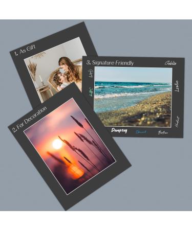 Golden State Art 11x14 Black Pre-Cut Picture Mats (10 Pack) - Acid Free, High Premier Bevel Cut with White Core for 8.5x11 Photos - Buy Online on GoSupps.com