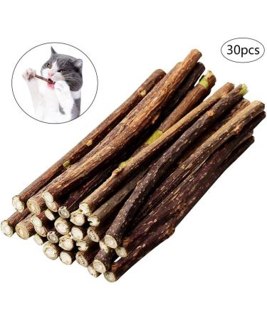 nuoshen 30 Pcs Chew Sticks for Cats Catnip Sticks Cat Sticks Cat Chew Toy Cat Teething Toys Natural Wood Sticks for Cats Play and Relax - Buy Online on GoSupps.com