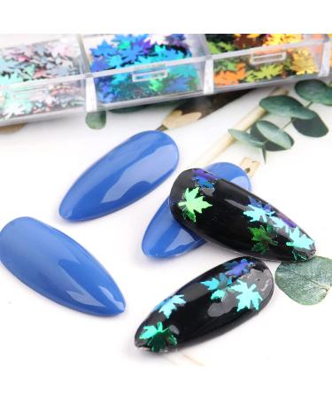 Buy CKFYahp 3D Holographic Maple Leaf Nail Art Glitter Sequins | Autumn Nail Design & DIY Crafts - International Shipping - Buy Online on GoSupps.com