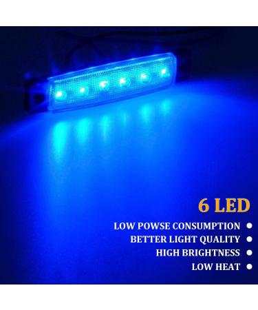 10Pcs Blue LED Boat Interior Lights | Marine Courtesy Lighting for Fishing Pontoon Kayak Yacht Sailboat | Waterproof Deck Transom Cockpit Navigation Strip - Buy Online on GoSupps.com