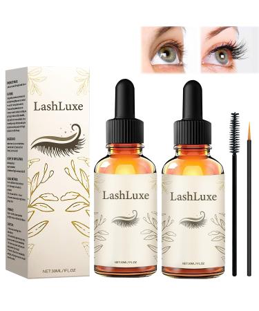LashLuxe Castor Oil Vegan Growth Serum to Promote Eyelash Longer and Thicker (2 Piece)