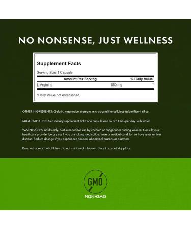 Swanson Amino Acid Super-Strength L-Arginine 850 Milligrams 90 Capsules - Buy Online on GoSupps.com