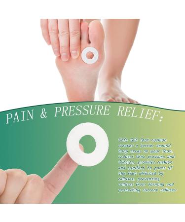 72 Round Callus Pads - Soft Felt Corn Cushions for Pain Relief | Adhesive Foot Care for Men and Women - Buy Online on GoSupps.com