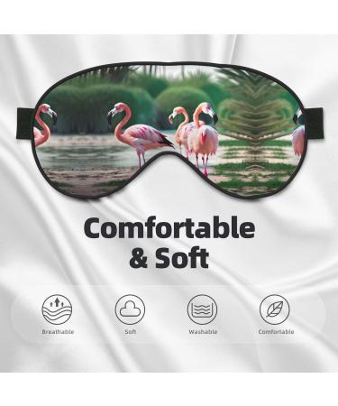 SSIMOO Flamingos & Pineapples Eye Mask - Double-Sided Soft Light Blocking for Sleep Quality - International Shipping Available - Buy Online on GoSupps.com