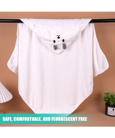 Soft & Absorbent Hooded Bath Towels for Babies - 3 Piece Set (80x80 cm) | Cute Unisex Baby Bath Towels for Ages 0-5 - Buy Online on GoSupps.com
