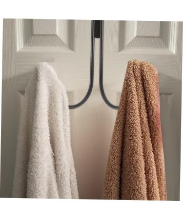 2pcs Double Hook Towel Rack Coat Hangers Over Door Hangers Hooks Door Hook Coat Hook Wardrobe 14x9cm Black - Buy Online on GoSupps.com