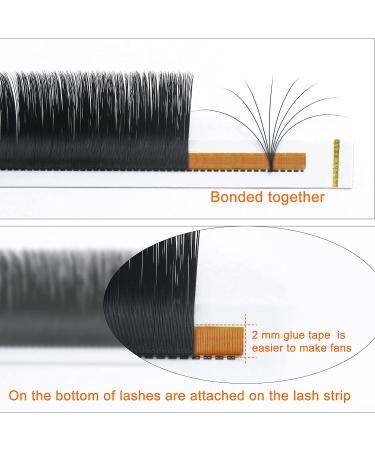 DD-0.07 18mm Easy Fan Volume Lash Extensions - B&Q LASH C CC D DD Curl - Buy Online on GoSupps.com