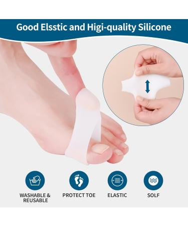 Gel Big Toe Sleeves 4 Pack - Cushion Pads for Pain Relief from Corns Blisters Calluses & Hammer Toes - Buy Online on GoSupps.com