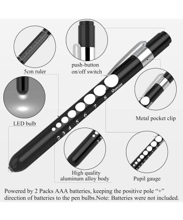 GRICARE 3-Pack Trauma Shears and Pen Light Set for Medical Professionals | LED Penlights with Pupil Gauge | 7.5 Surgical Scissors with Carabiner | Ideal for Nurses, Doctors, EMTs | Black Shear + Black/Silver Penlights - Buy Online on GoSupps.com