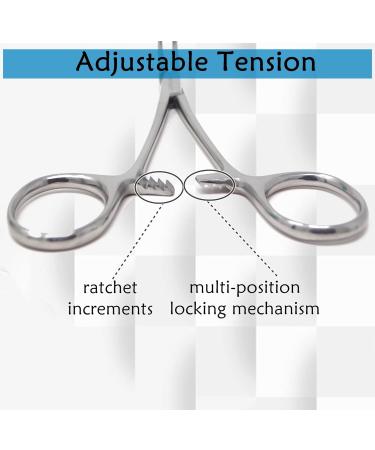 Multifunctional Hemostat Forceps 5" in Length with Curved Serrated Jaws Used as Fishing Pliers Ear Piercing Clamp and Pet Ear Nose Hair Pull Locking Tool Made of High Grade Stainless Steel - Buy Online on GoSupps.com