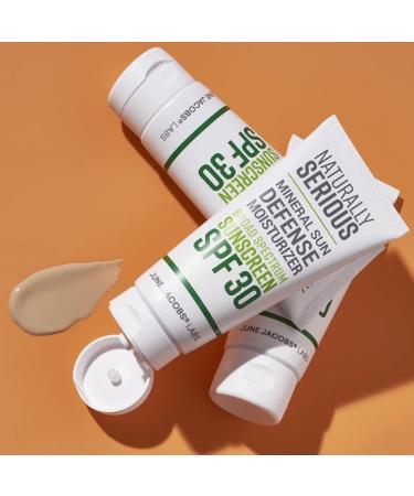 Naturally Serious Mineral Sun Defense Moisturizer SPF 30 | Vegan Cruelty-Free Mineral Sunscreen for Face - Broad Spectrum Protection - Buy Online on GoSupps.com