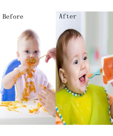 Quetschie Babylenp pel - Reusable Squeeze Silicone Baby Weaning Spoons for Self-Feeding (2 Pieces) | Baby Led Weaning Essentials | International Shipping - Buy Online on GoSupps.com