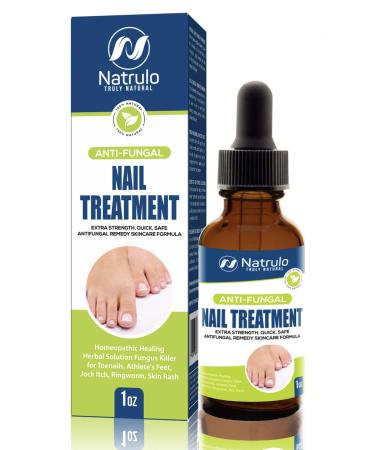 Natural Anti Fungal Nail Treatment Extra Strength Liquid Drops – Homeopathic Healing Herbal Fungus Killer for Toenails, Athlete's Feet, Jock Itch, Ringworm, Skin Rash – Quick, Safe Antifungal Remedy