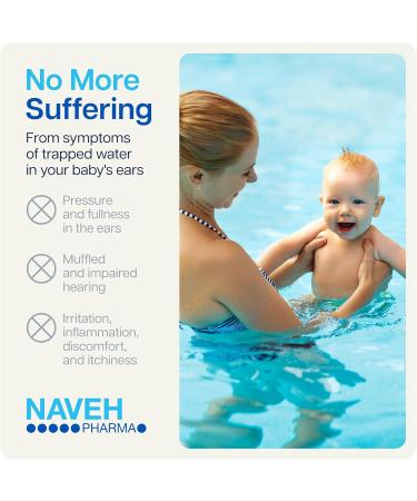 NAVEH PHARMA Dry Ears Baby | Swimmers Ear Drops Spray | Ear Drying Drops for Little Swimmers | Remove Water Trapped in Ears in Seconds | Prevent Hearing Loss (1 Fl Oz) - Buy Online on GoSupps.com