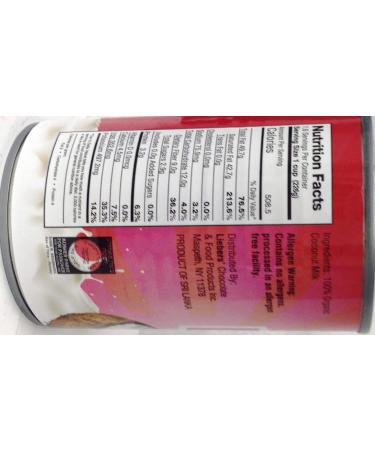 Organic Coconut Cream 13.5oz Kosher For Passover - Pack of 6 by Lieber's - Buy Online on GoSupps.com