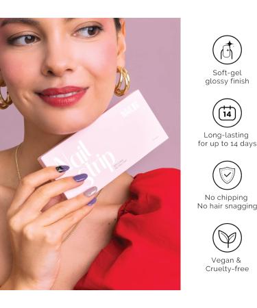 NAILOG Semi Cured Gel Nail Strips 34 pcs Salon-Quality Gel Nail Stickers Long Lasting Nail Wraps for Women with Soft Gel Finish Animal Print Black Cat - Buy Online on GoSupps.com