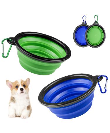 Magrimaxio 2 piece of foldable bowl foldable dog bowl on the way travel hunde foldable portable water bowl foldable dog bowls drinking bowl with carabiner for cats dogs and pets - Buy Online on GoSupps.com