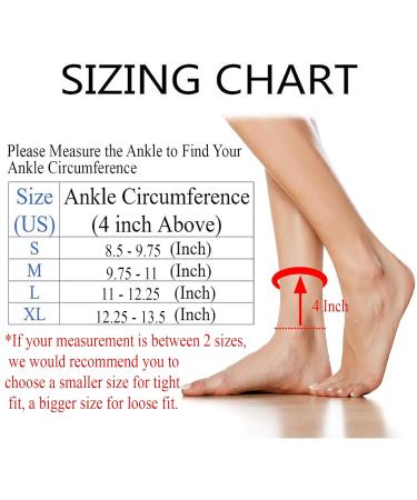 Buy Adjustable Foot Socks - Ankle Brace Compression Support Sleeve with Silicone Gel for Joint Pain Relief & Plantar Fasciitis - Black Large - International Shipping Available - Buy Online on GoSupps.com