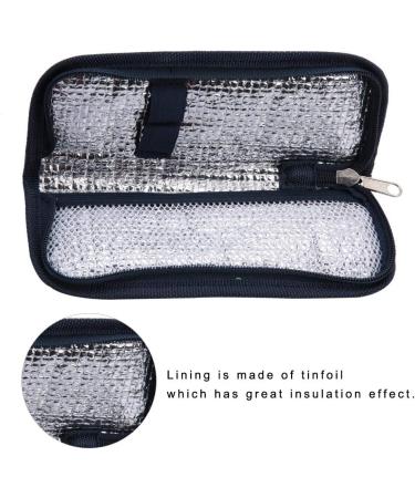 Portable Insulin Cooler Bag | Diabetic Medication Organizer - Navy Blue - Buy Online on GoSupps.com