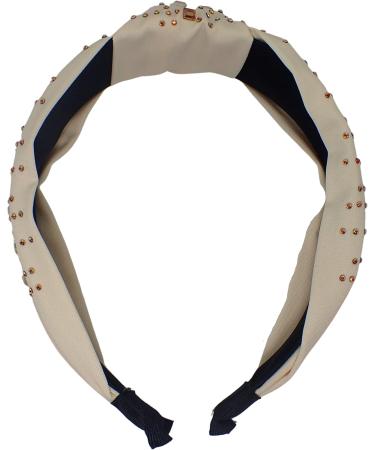 Topkids Accessories Topaz-Style Knot Alice Bands Adult Women Hair Accessories for Women Hair Bands for Women Thick Headband Womens Headbands Head Bands Adult Women Wide Headbands (Cream) - Buy Online on GoSupps.com