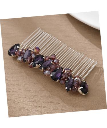 Ipetboom hair comb Splitter dress colored diamond hair comb clips knot top headband real hair side fringe European and American hair curler hair rhinestone bridal hair accessories - Buy Online on GoSupps.com