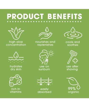 Derora Aloe Vera Gel - 100% Pure Organic Bio Active Ingredients - Healing, Soothing & Hydrating Face, Body - Cruelty Free & Vegan - 500ml - Buy Online on GoSupps.com