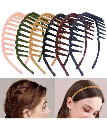 Lapohi 6 PCS Zig Zag Headbands for Women and Girls - Non Slip Shark Teeth Plastic Hair Bands - Clear Comb Spike Headband for a 90s Inspired Look - Buy Online on GoSupps.com