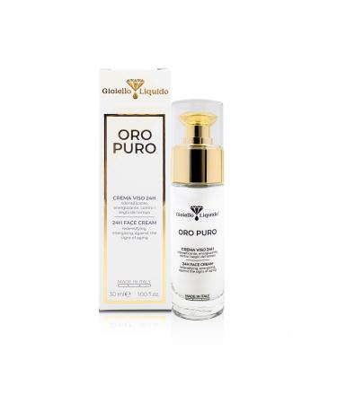 Liquid Jewel Face Cream For Mature Skin Immediate Lifting Effect With Colloidal Gold Antiaging Hyaluronic Acid Betaine And Damask Rose Water 30Ml Made In Italy