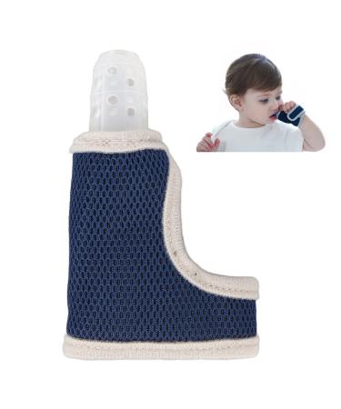 Baby STOP-Daumenlutsch finger protection food-right silicone-stop-suction glove for toddlers adjustable breathable bracelet (transparent)