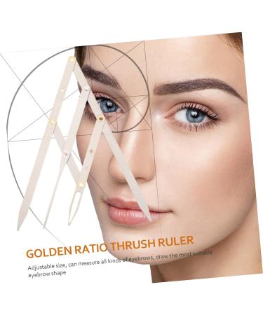 Mobestech 3 pcs Generation Measure Golden Steel Second Tools Eyebrow Makeup Sliding Metal Ratio Positioning 25x5x0.6cmx3pcs Silverx3pcs - Buy Online on GoSupps.com