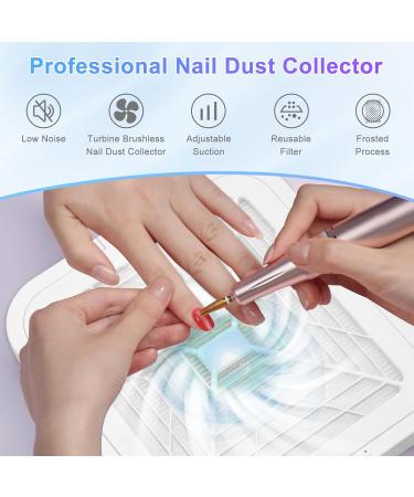 CGBE Nail Dust Collector 120W Low Noise Dust Collector Nail Tech with Strong Suction Power Professional 3-Speed Adjustment Nail Dust Collector Quiet for Nail Salon with Reusable Filters - Buy Online on GoSupps.com