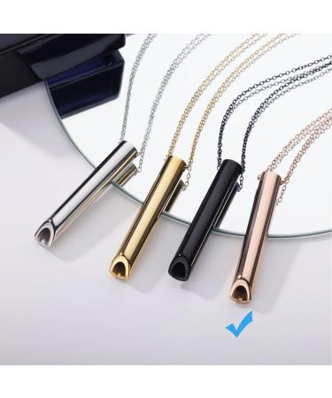 Anxiety Relief Necklace | Anapana Breathing Tool | Stainless Steel Meditation Practice | Stop Smoking Aid | Calming Gift for Women - Buy Online on GoSupps.com