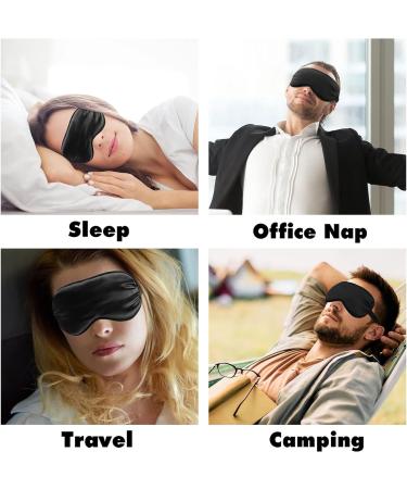 Silk Sleep Mask Eye Cover for Women and Men - Soft Satin Blindfold for Comfortable Sleep and Travel - Buy Online on GoSupps.com